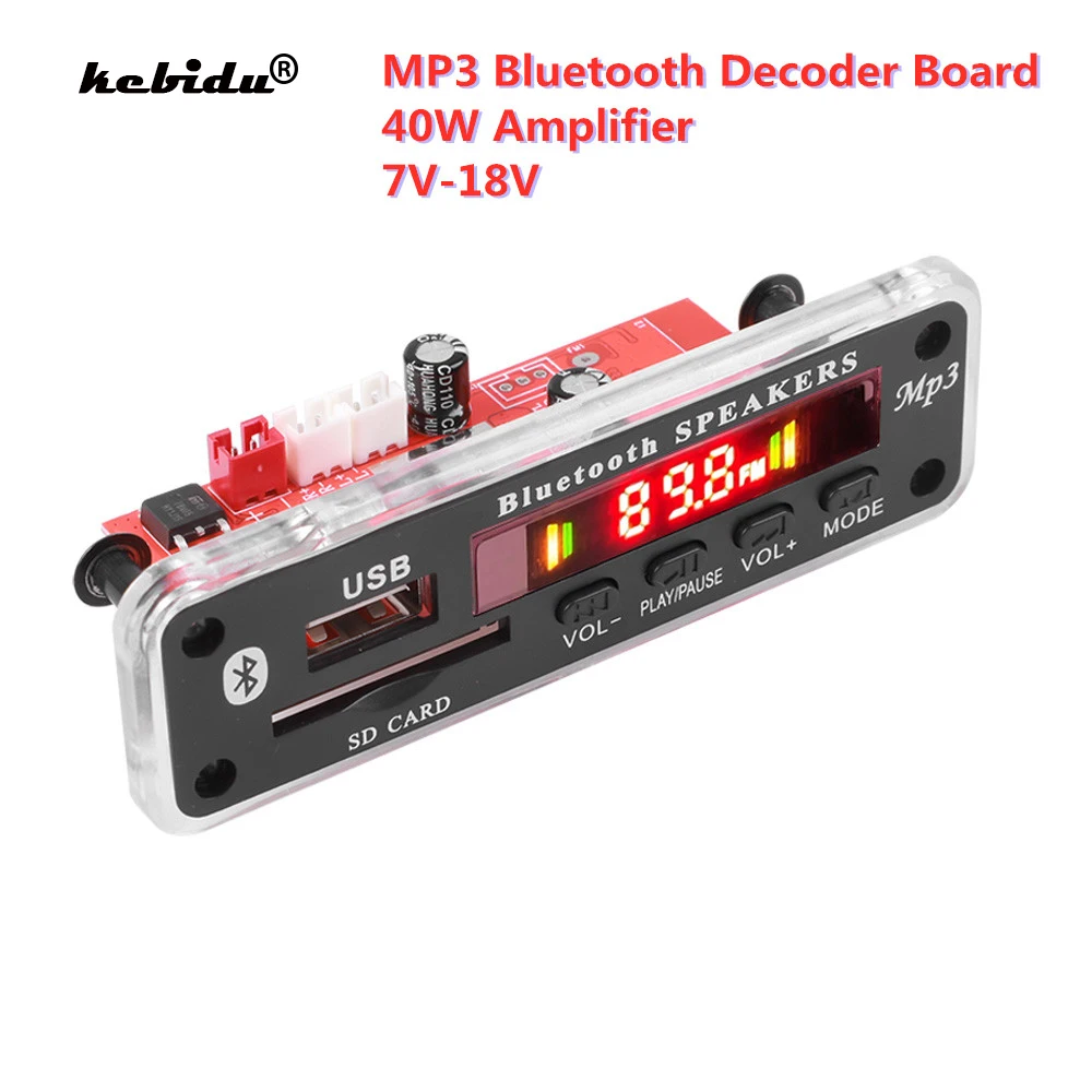 2*20 Вт усилитель MP3 декодер плата запись вызовов 7 в-18 в стерео Bluetooth 5 0 MP3-плеер