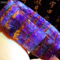 genuine natural cacoxenite purple rutilated bracelet bangle 20 7x10 6x6 7mm gold rutilated quartz women men beads aaaaaa