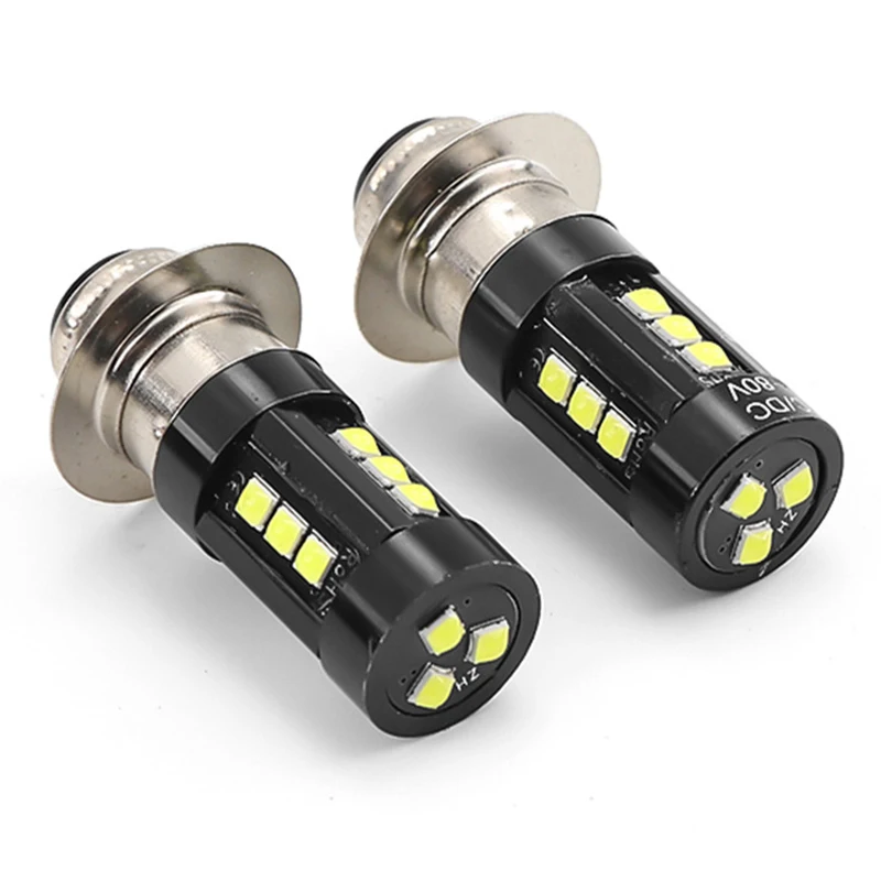 

Motorcycle Headlight H4 P15D BA20D COB 3030 15SMD Hi/Low Bulb Motor Headlamp White 12V 1200LM