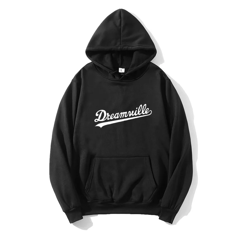

Толстовка мужская с капюшоном, свитшот с надписью DREAMVILLE J Cole, пуловер зимний с капюшоном в стиле хип-хоп