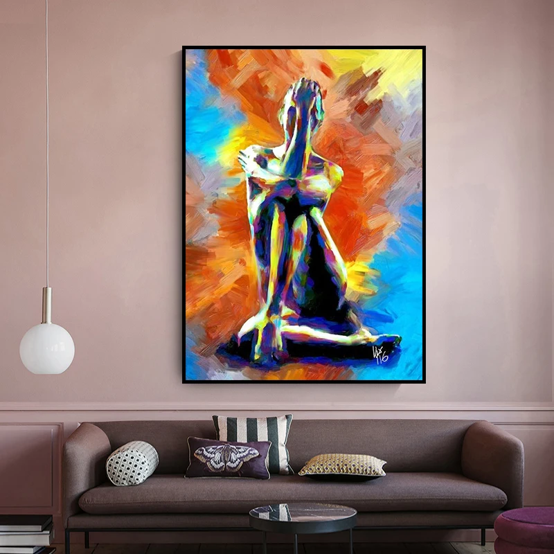 Абстрактная женщина обнаженная масляная живопись сексуальное боди-арт Холст