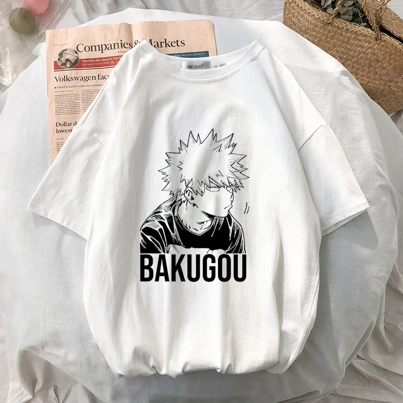 

My Hero Academia Anime T Shirt Kawaii Todoroki Shoto Women Tops Bakugo Katsuki Harajuku Summer Boku No Hero Graphic Tees Tops
