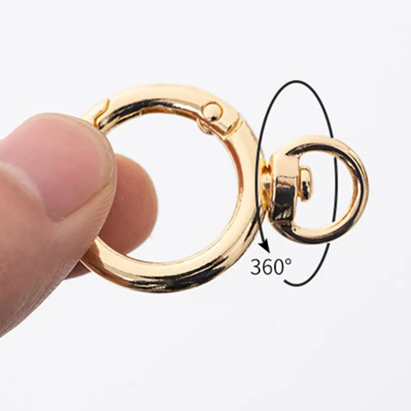 5pcs/Lot Metal Hook Keychain Buckle O Ring Clasp Bag Strap Hanging Buckles Decoration Sanpd Rings Hooks Keyring Accessory - купить по