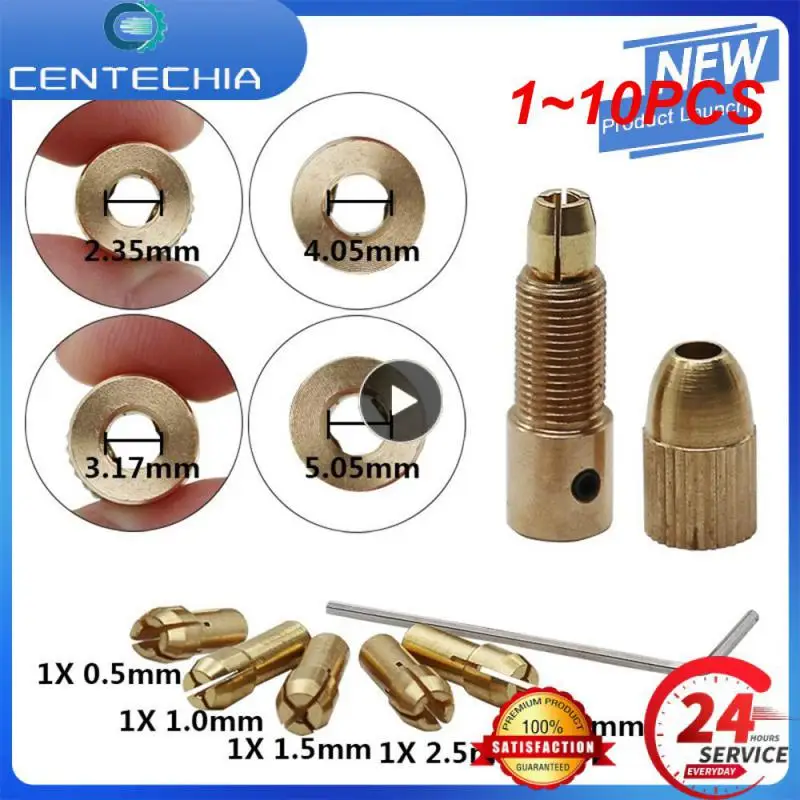 

1~10PCS Brass Collet Mini Drill Chucks For Electric Motor Shaft Drill Bit Tool Chuck Adapter Quick Release Keyless Bit Adapt