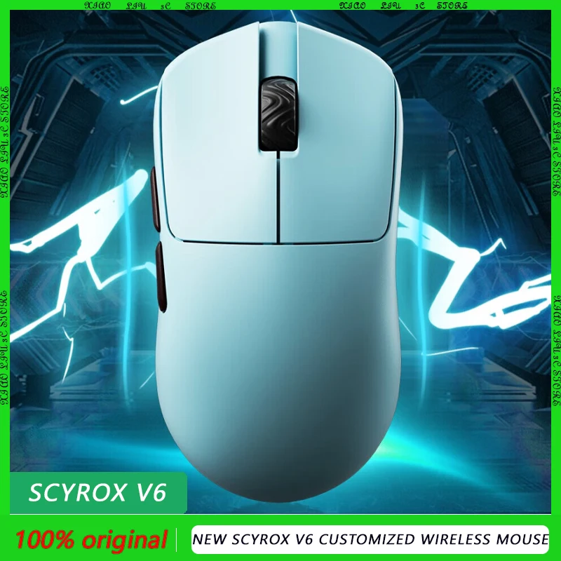 Новая беспроводная мышь Scyrox V6 на заказ легкая игровая PAW3950 эргономичная для офиса