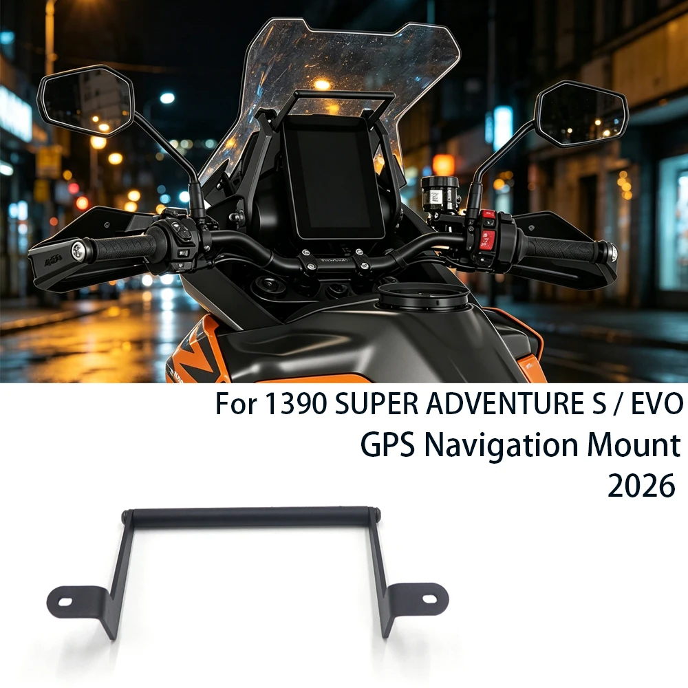 Фото Держатель для телефона для мотоцикла 1390 SUPER ADVENTURE S / EVO 2026, кронштейн для GPS-навигатора 1390 SUPER ADV S/EVO №1