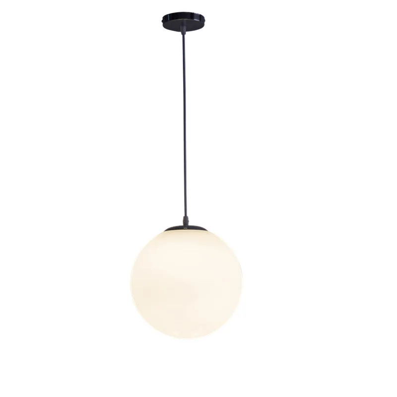 

Europe Milky White Glass Ball Pendant Lights Parlor Study Bedroom Hotel Room Hanging Lamps Modern LED Lighting Shop Light Lustre