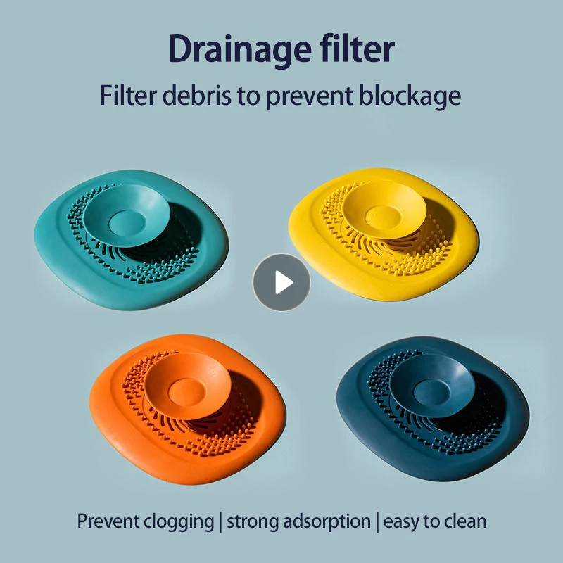 

Floor Drain Deodorant Cover Washbasin Sink Filter Hair Plug Press Type Deodorant Pipe Sealing Plug Kitchen Bathroom Accessories