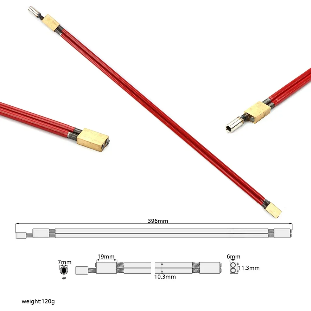 1 шт. двухсторонний регулируемый стержень с латунной головкой для