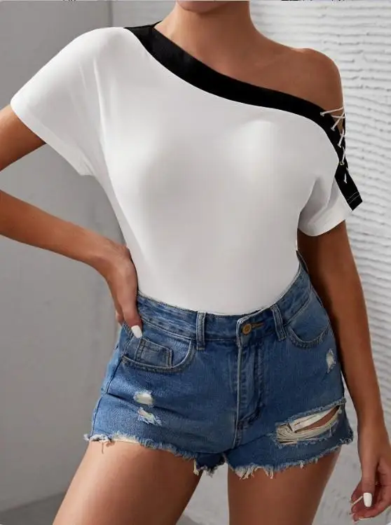 

Новинка 2022, необычная односторонняя Модная Футболка для беременных женщин с коротким рукавом, белая