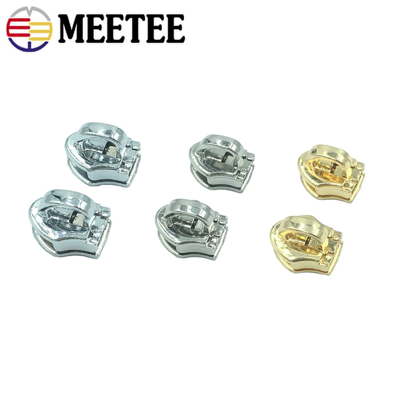 

10/20pcs Meetee 5# Zipper Slider for Nylon Zipper Bag Clothes Garment Zip Head Puller Sewing Repair Kit DIY Hardware Accessories