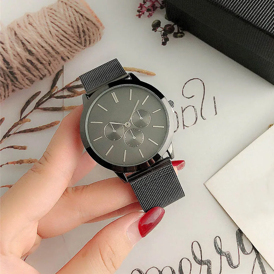 Brand Wrist Watches Men Women Girl Ladies Style Quartz Casual Steel Metal Band Clock m139