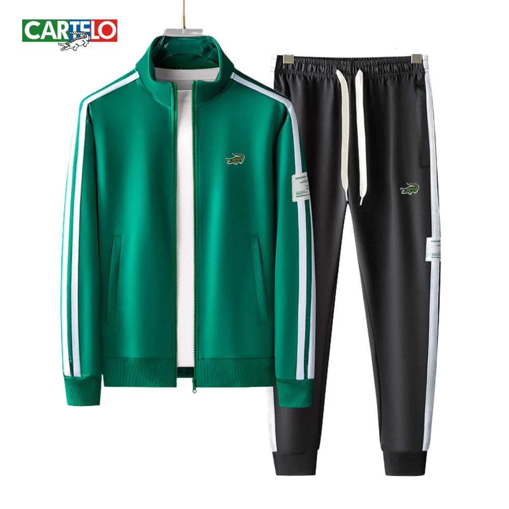 CARTELO Sportswear Men's 2-piece Sweatshirt + Sweatpants Sportswear Jogging Casual Men's Clothing Track And Field Sets 5XL