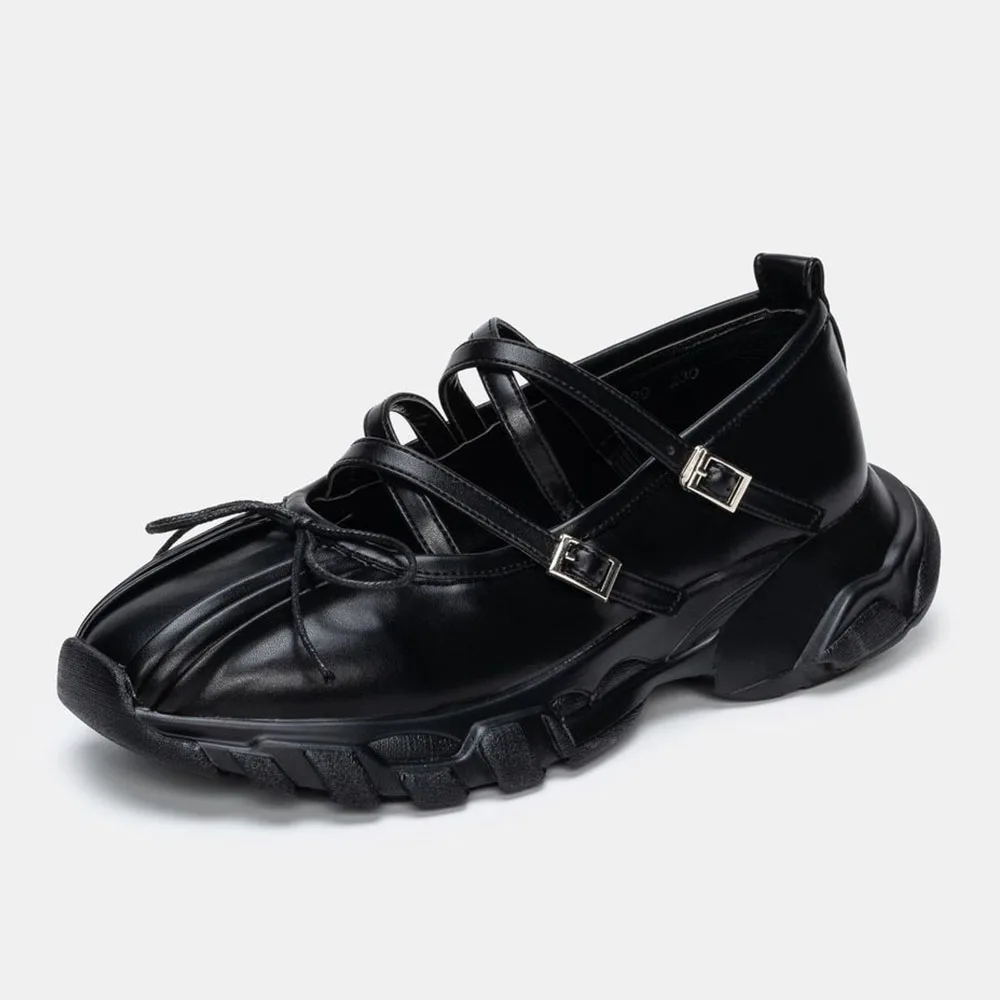 

2023 Chic Black White Leisure Shoes for Women Mary Janes Flats INS HOT Nurse,Driving,Teacher Footwear
