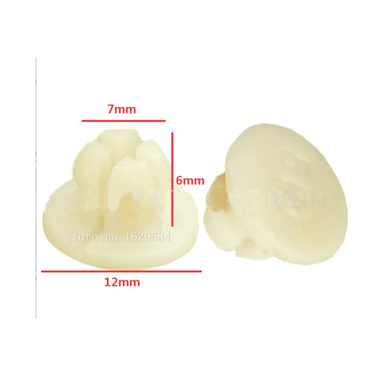 

100/500x пластиковый фиксирующий Зажим для задних тормозных колодок, пластиковые зажимы для омывателя VW/Audi Porsche 1H0609589A