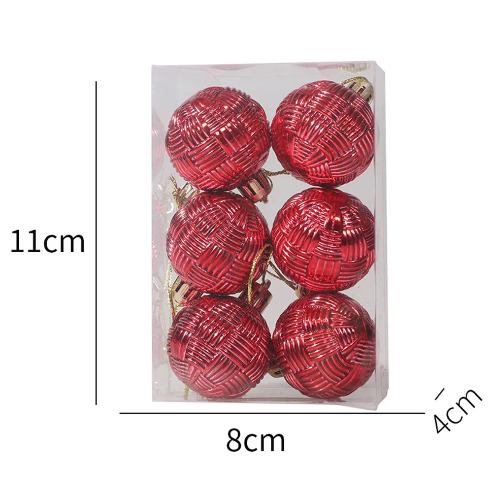 6 шт. смешанные рождественские шары украшения безделушки подвесная подвеска на