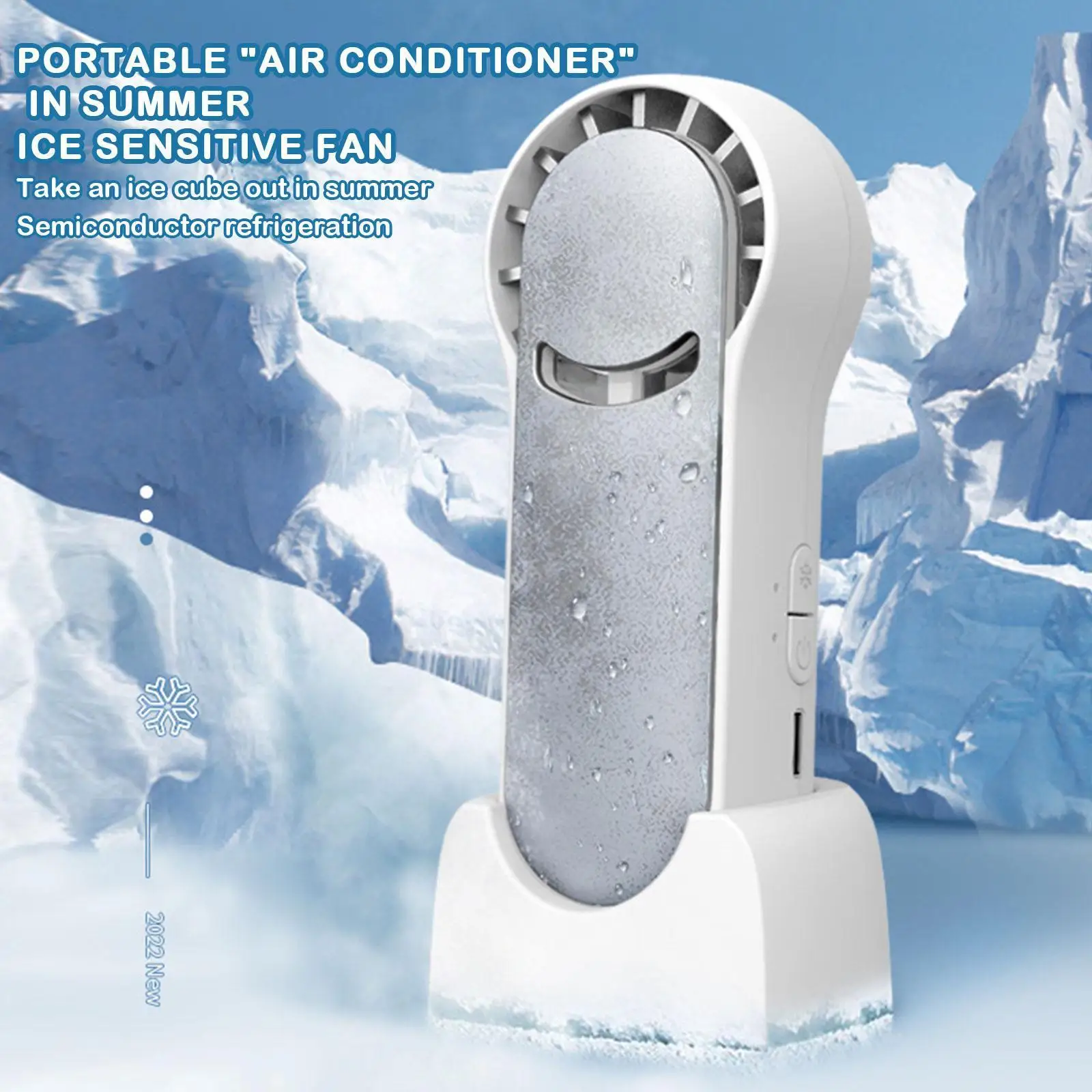 

Desktop Mini Fan Portable Air Conditioner Cooler Handheld Fans Usb Rechargeable Electric Fan Outside Travel Artifact For Su B1s8