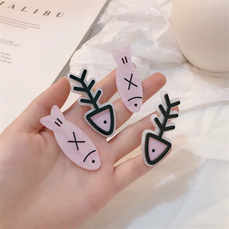 

Summer Fish Bone Design Marine Life Series Hair Clip Clown Fish Cute Japanese Fish Hair Claw Women Accessories