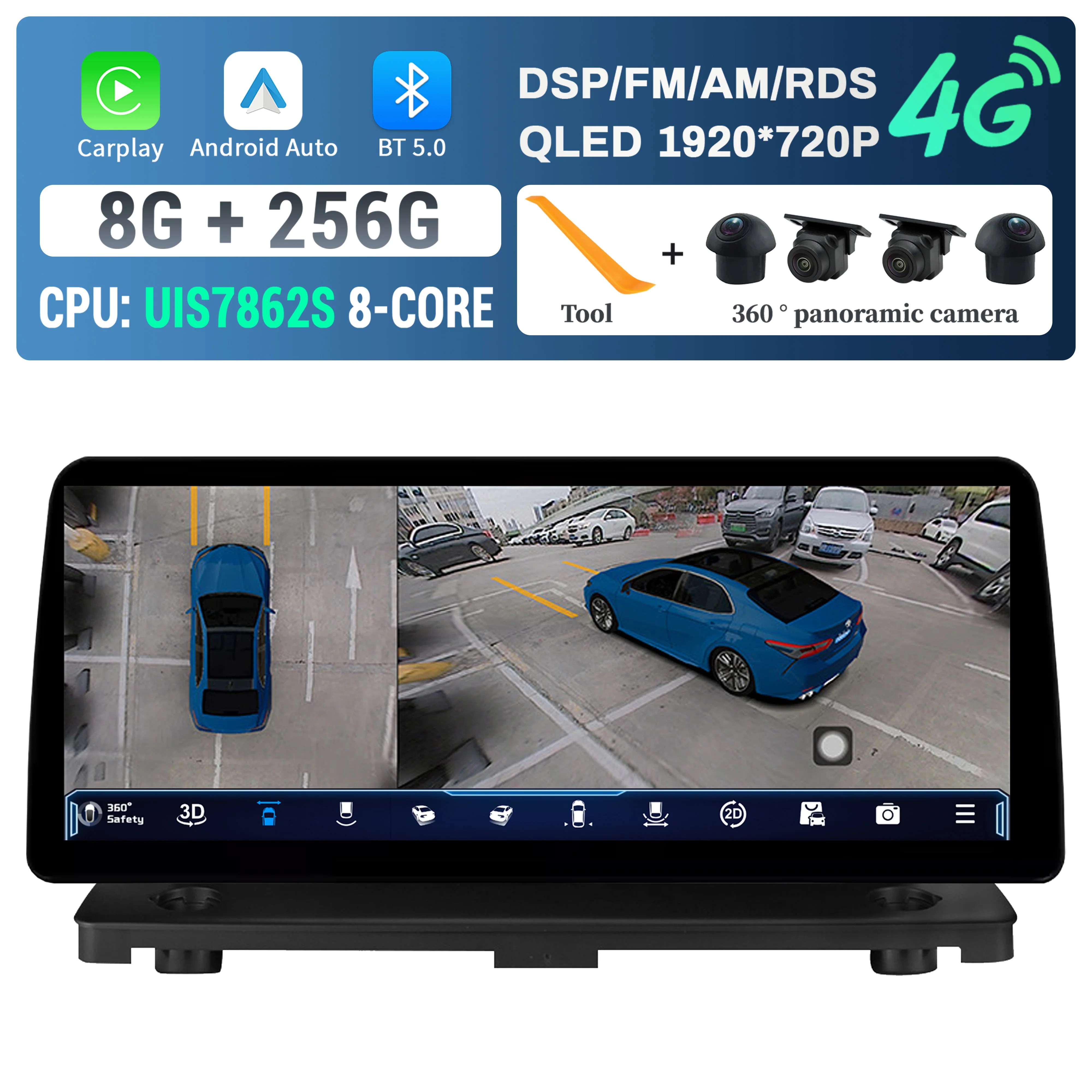 

12,3-дюймовый для VOLVO XC90 2004 2005 2006-2013 автомобильный радиоприемник Android мультимедиа беспроводной Carplay навигация стерео головное устройство экран