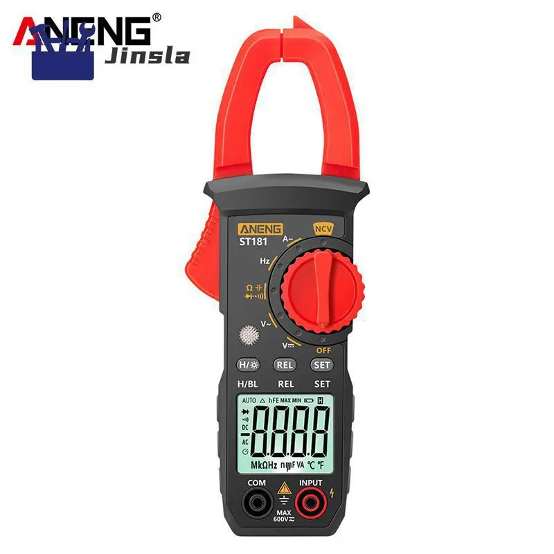 

ANENG Digital Clamp Meter ST181 DC/AC Current 4000 Counts Multimeter Ammeter Voltage Tester Car Amp Hz Capacitance Ohm NCV Test