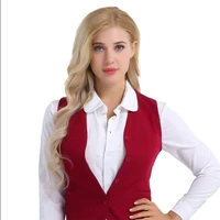 womens suit vest slim fit single breasted v neck sleeveless jackets business formal office wedding bride chalecos