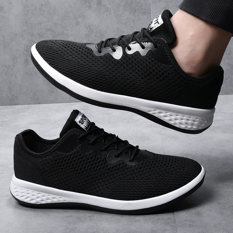 Men Women Knit Sneakers Unisex Breathable Casual Walking Shoes