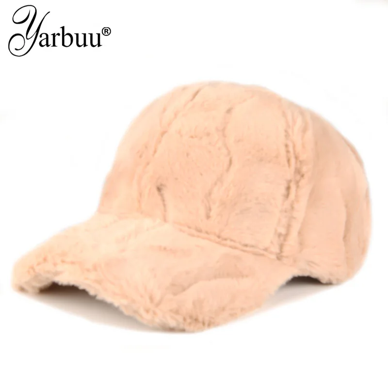 

[YARBUU] High Quality Winter Baseball Cap For Men And Women Rabbit Fishing Gorras Keep Warm Wool Trucker Hats Casual Casquette
