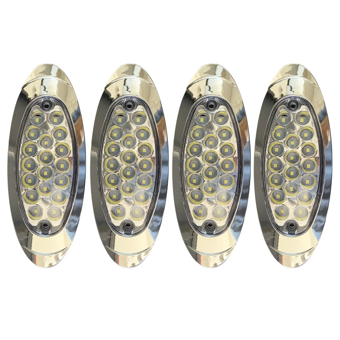 

4 шт., светодиодсветодиодный габаритные огни 12-24 В постоянного тока, 6,4 дюйма