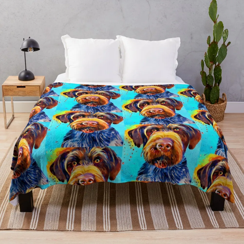 Одеяло из проволочных волос с указательным Griffon 4 мягкий плюш плед среда забавный