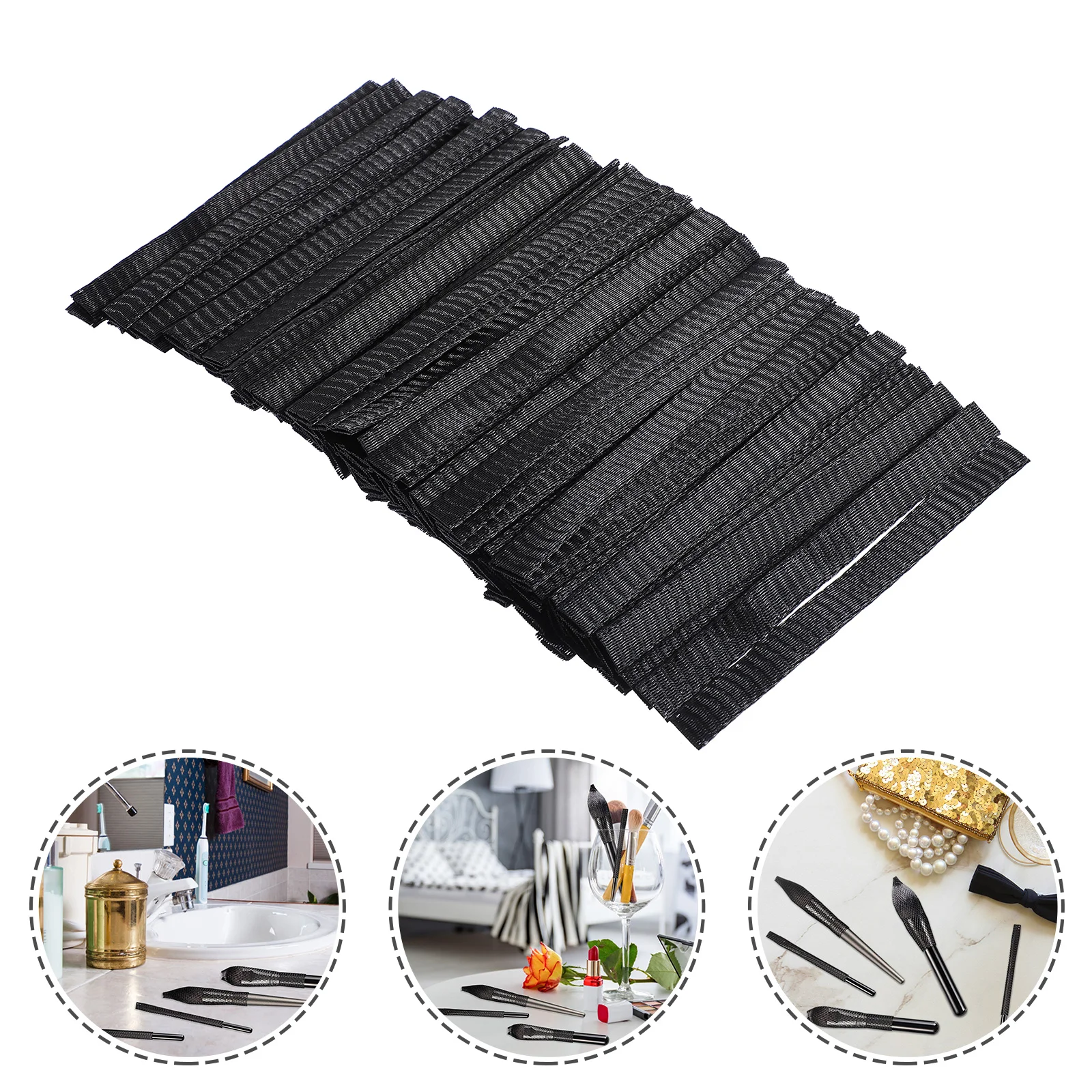 

100pcs Protective Compact Convenient Brushes Mesh Covers Brushes Net for Adults Lady