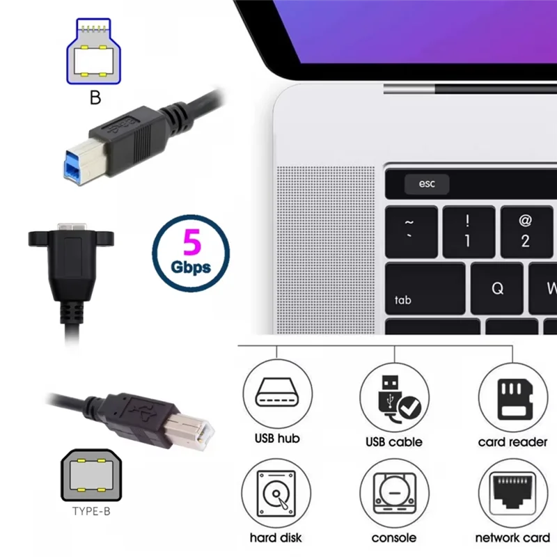 Фото Удлинитель кабеля FEDI USB 3.0 Type-B «мама» к USB2.0 Type-B «папа» для диска SSD-камера для передачи данных 30 см №4