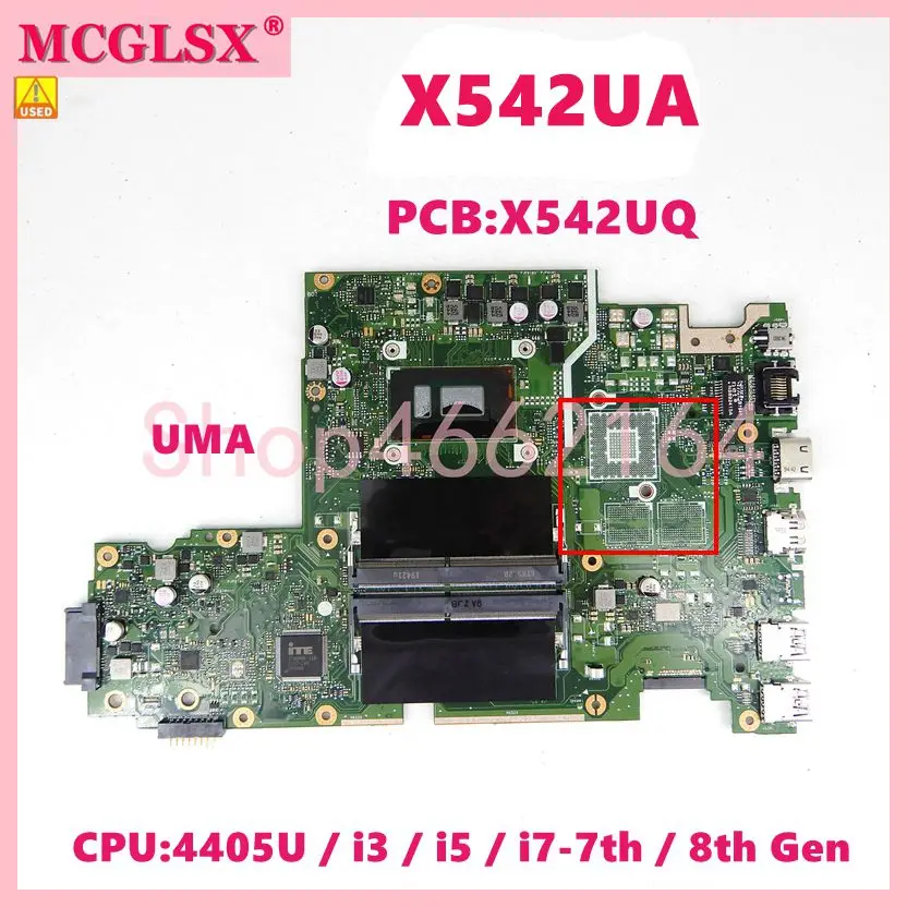 

Материнская плата X542UA 4405U/i3/i5/i7CPU Материнская плата ASUS A580U x542mos X542UQ/UQR X542UPR FL8000U X542UR/URR/URV X542UF X542UN