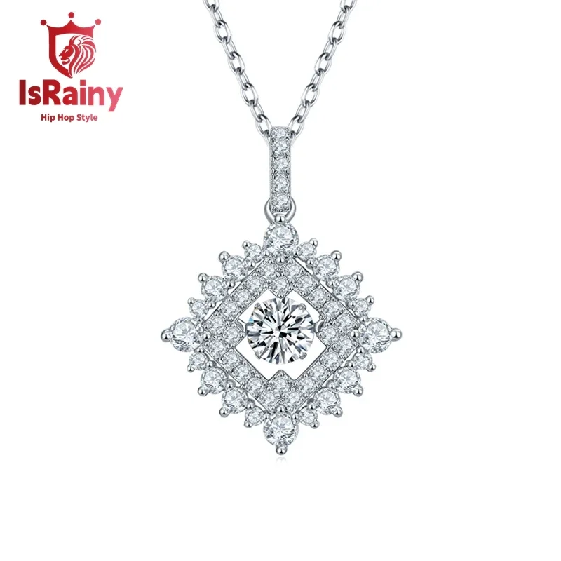 Женская и Мужская подвеска из серебра 100% пробы с муассанитом