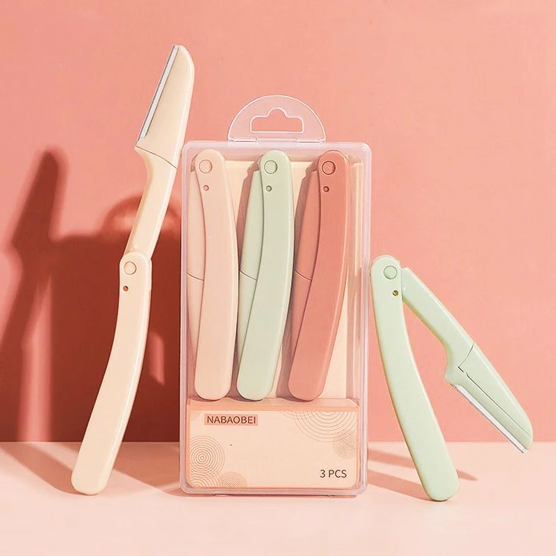 

1/3Pcs Eyebrow Trimmer Shaver Blade Eye Brow Shaper With Comb Face Razor Facial Hair Remover Safety Women Beauty Make Up Tools