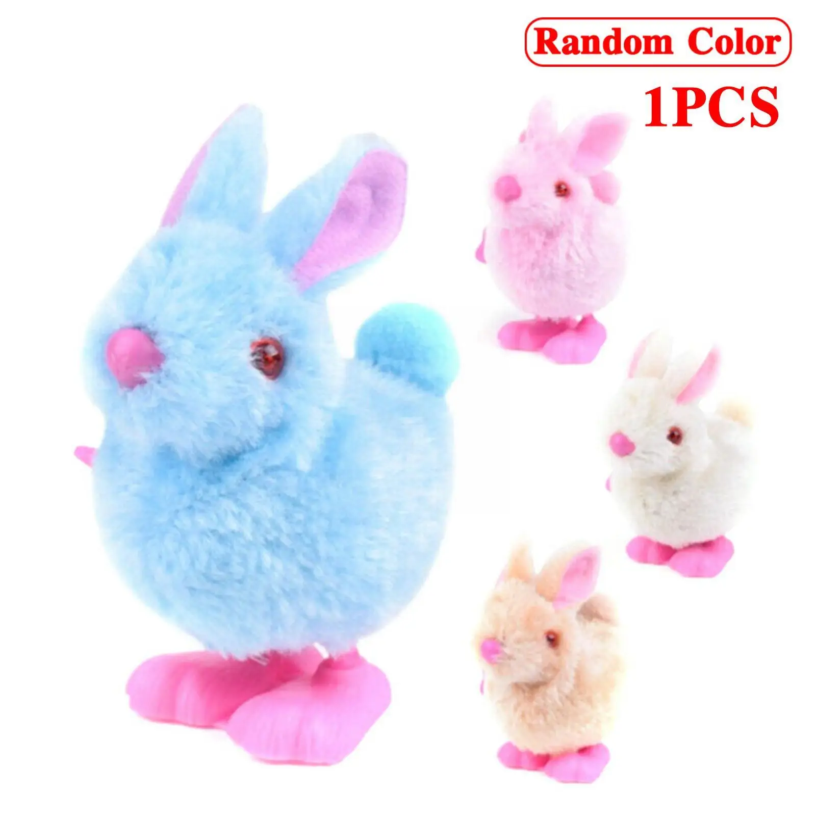 

Plush Bunny Toys Funny Wind-Up Hopping Jumping Rabbit Clockwork Walking Toys For Kids Children Gift Soft Plush Jump Animal L4G8