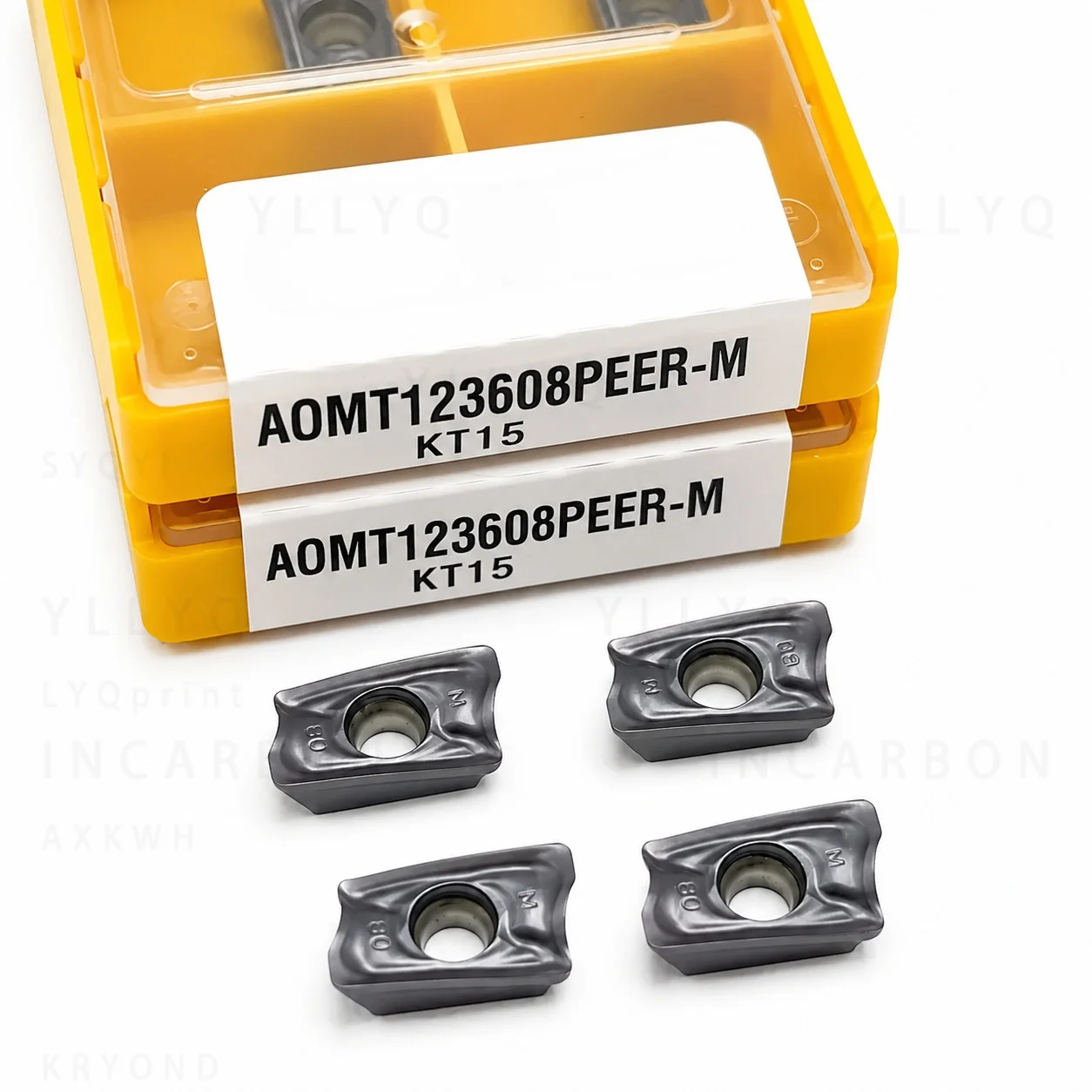 Фото AOMT123608 PEER-M KT15 Твердосплавные фрезерные пластины, сменные режущие инструменты с ЧПУ для обработки стали и нержавеющей стали №4