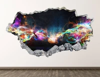 energy colors wall decal power 3d smashed wall art sticker kids room decor vinyl home poster custom gift kd2069