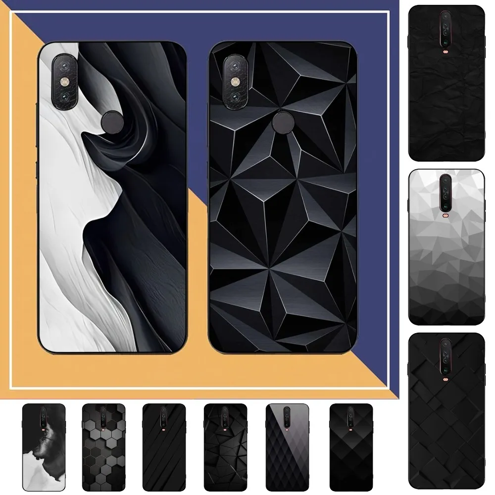 

Black Pattern Phone Case For Redmi Note 4 X 5 A 6 7 8 Pro T 9 Pro 9S 10 Pro 11 Pro 11S 11Epro PocoM3pro