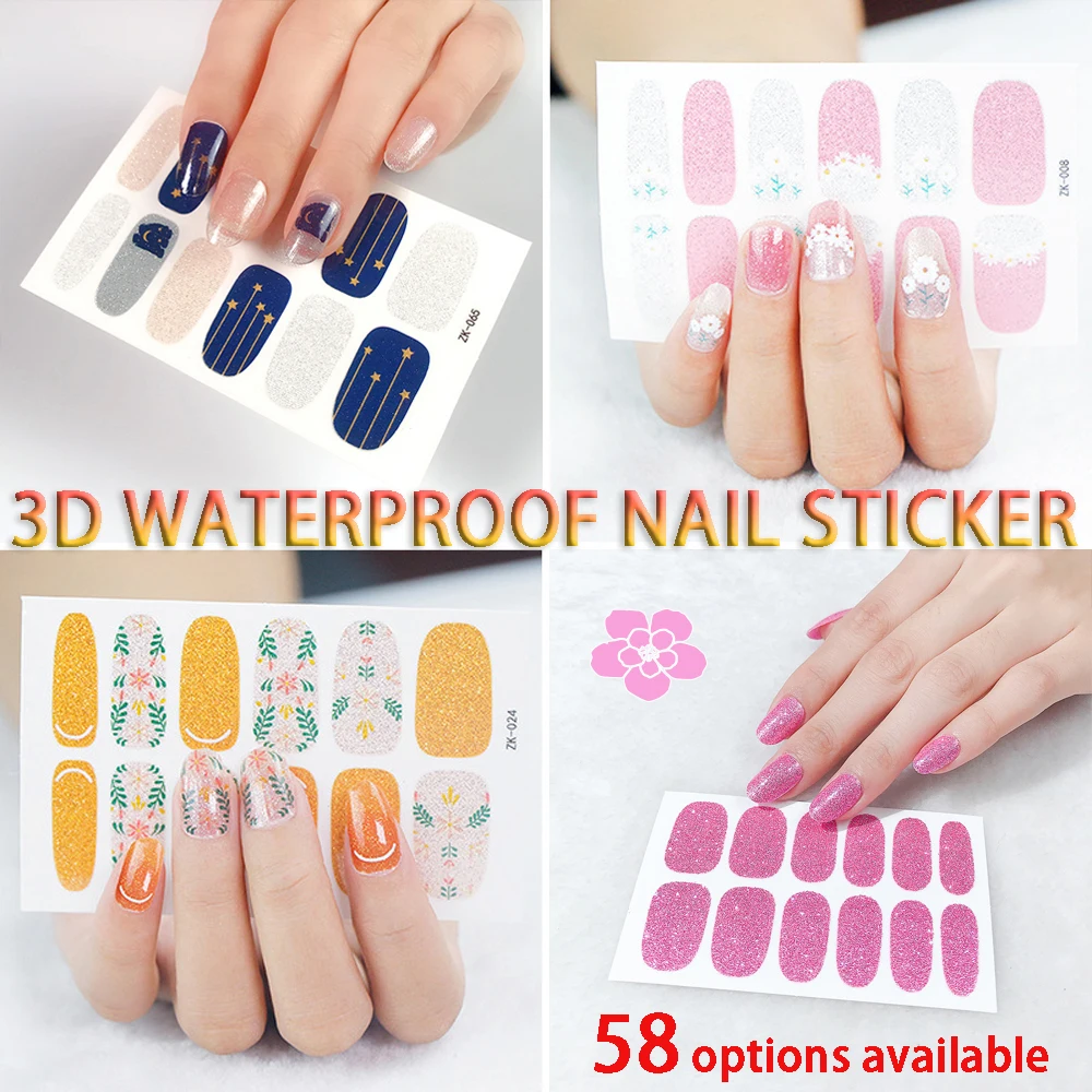 

Nails Art Sliders Manicure Decor Design Decals Fashion Waterproof 3D Nail Sticker Decoration Accessories Supplies Material