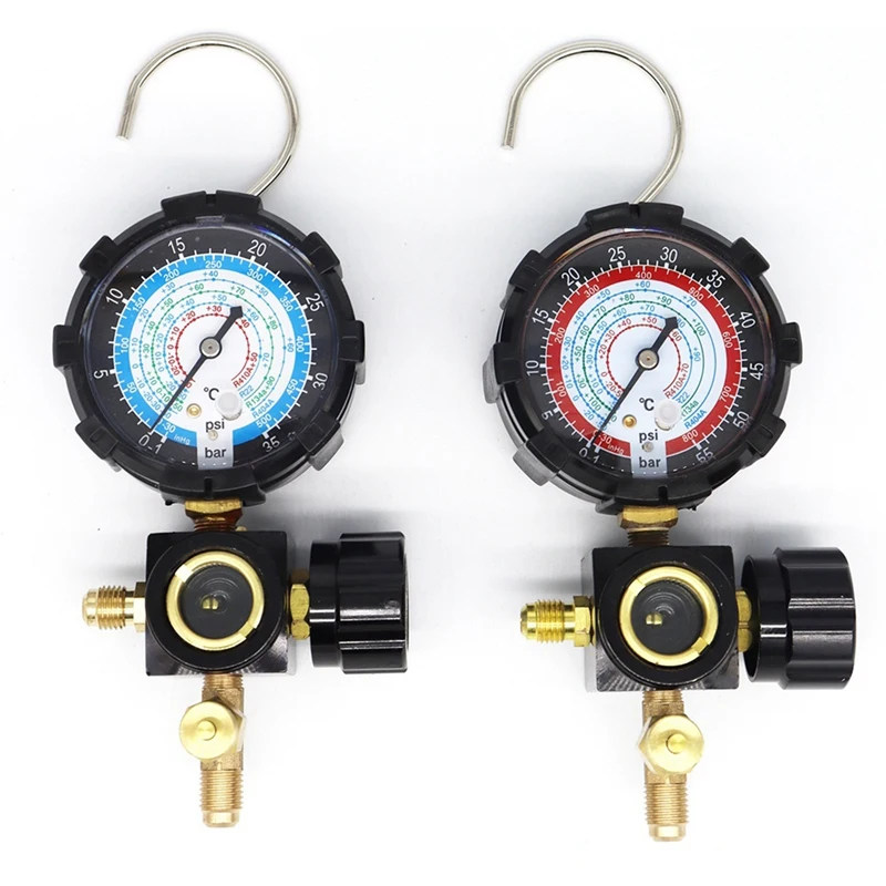Air Conditioner Refrigerant Pressure Gauge For R410A 134A R22 R404A A/C Diagnostic Charging Tool