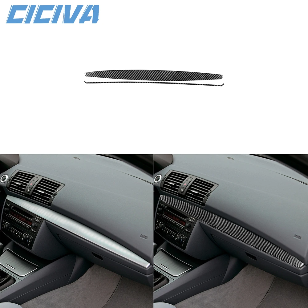 Для BMW 1 серия E81 E82 E87 E88 2008-2013 углеродное волокно инструмент панель полоса
