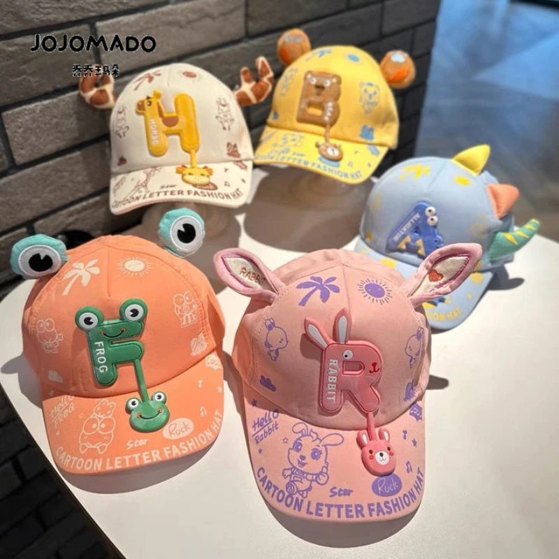 Children's Hat Spring and Autumn Cartoon Baseball Cap Boys Girls Peaked Cap Sun Hat Baby Duckbill Cap