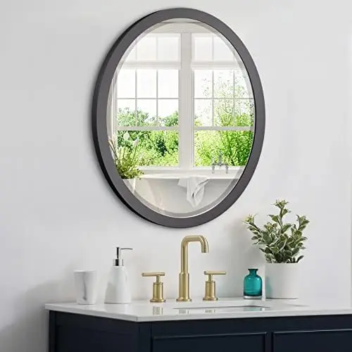 

Прямоугольное зеркало для ванной комнаты, 30x40 дюймов, металлическая рама, декоративное прямоугольное скошенное краевое зеркало для туалетного столика для Ba