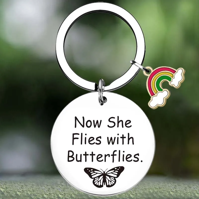 

Cute Butterfly Keychain Butterfly Lover Key Chain Pendant Jewelry mom daughter best friend sister Rememberance Gift