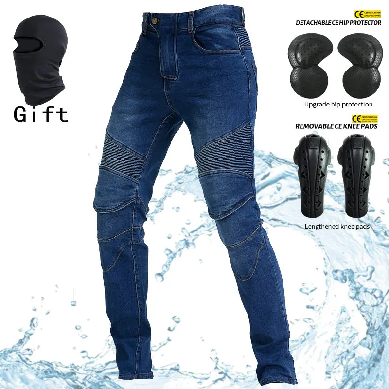 Motorcycle waterproof riding pants outdoor riding fall proof Motorcycle Pants daily leisure riding jeans CE protector