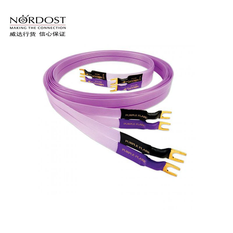 

U.S. Nordost PURPLE FLARE Speaker Cable FEP 94% Light Speed Level Pure Copper Silver Plated Original Genuine