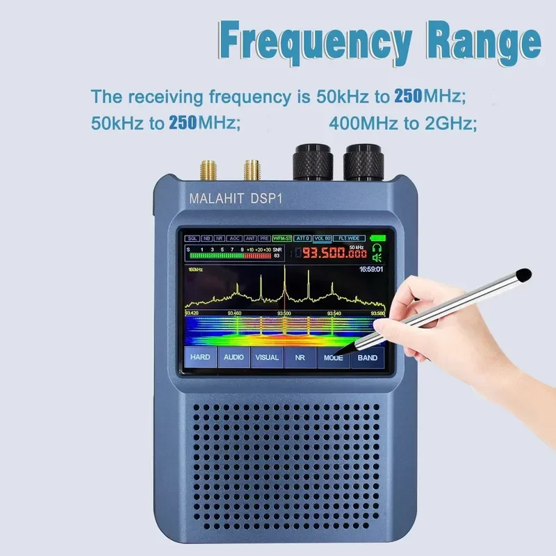 Фото Новый SDR-приемник Malachite DSP V9 с частотой 50 кГц-2 ГГц, прошивка Malahit-DSP1 1.10d, AM CW SSB NFM WFM №3