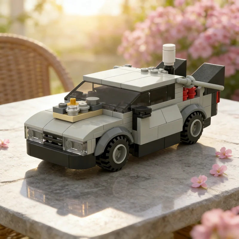 Набор из 186 деталей MOC: Модель автомобиля DeLorean из фильма «Назад в будущее», конструктор, архитектурная модель, творческий набор для самостоятельной сборки, подарок на праздник, развивающая игрушка (art.: 3920db739e85d) - 3920db739e85d