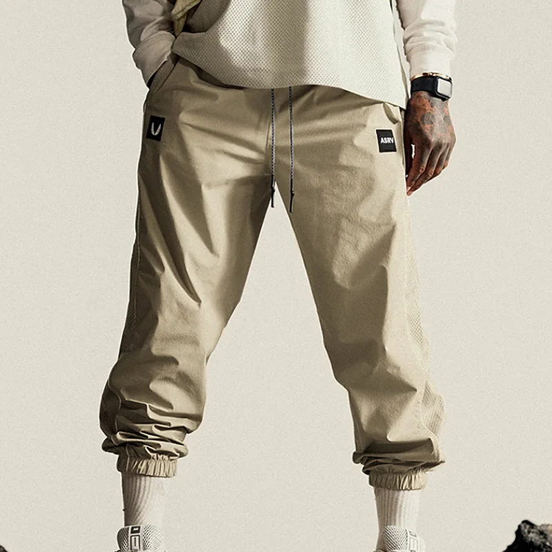 Брюки мужские тонкие повседневные модные брендовые свободные быстросохнущие