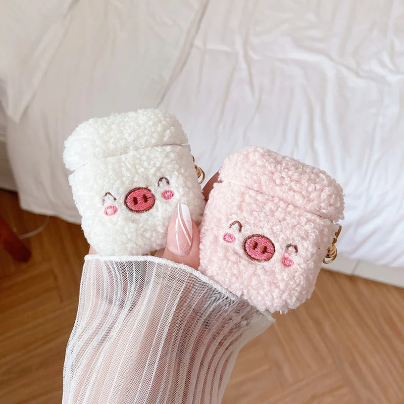 

Lovely Plush Pig/ Dogs Case Cover for Airpods Pro Bluetooth Earphone Protective Cases for Air Pods 1 2 Pro Headphones Box Cases